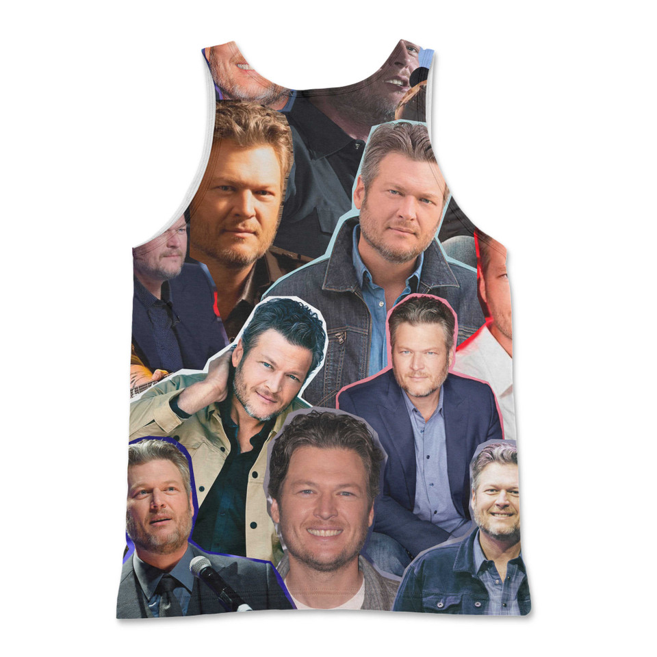 Blake Shelton Photo Collage Tank Top Blake Shelton Photo Collage Tank Top