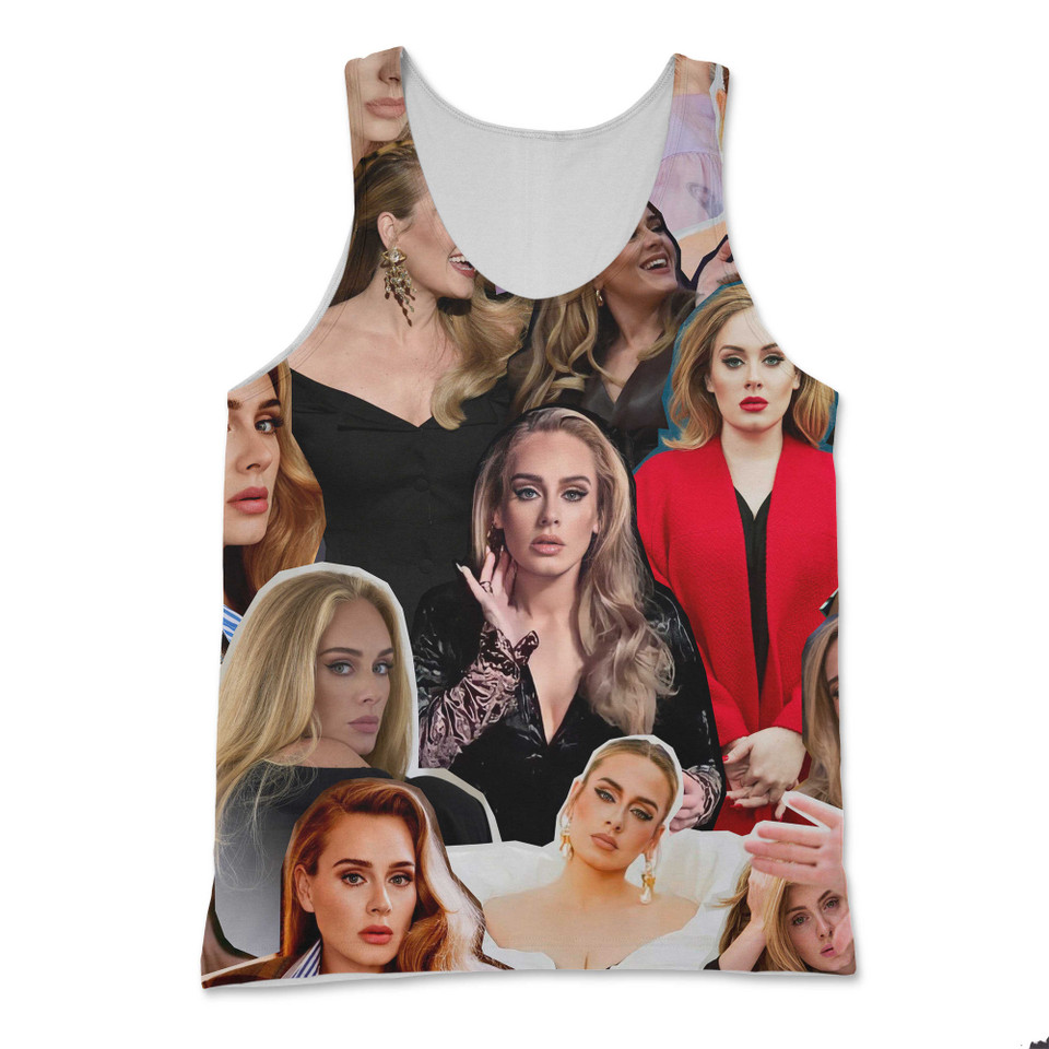 Adele Photo Collage Tank Top Adele Photo Collage Tank Top