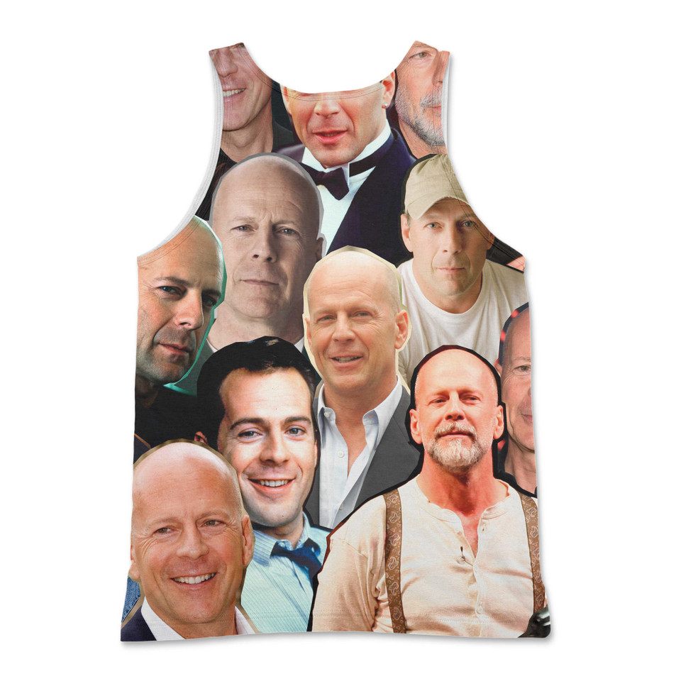 Bruce Willis Photo Collage Tank Top Bruce Willis Photo Collage Tank Top