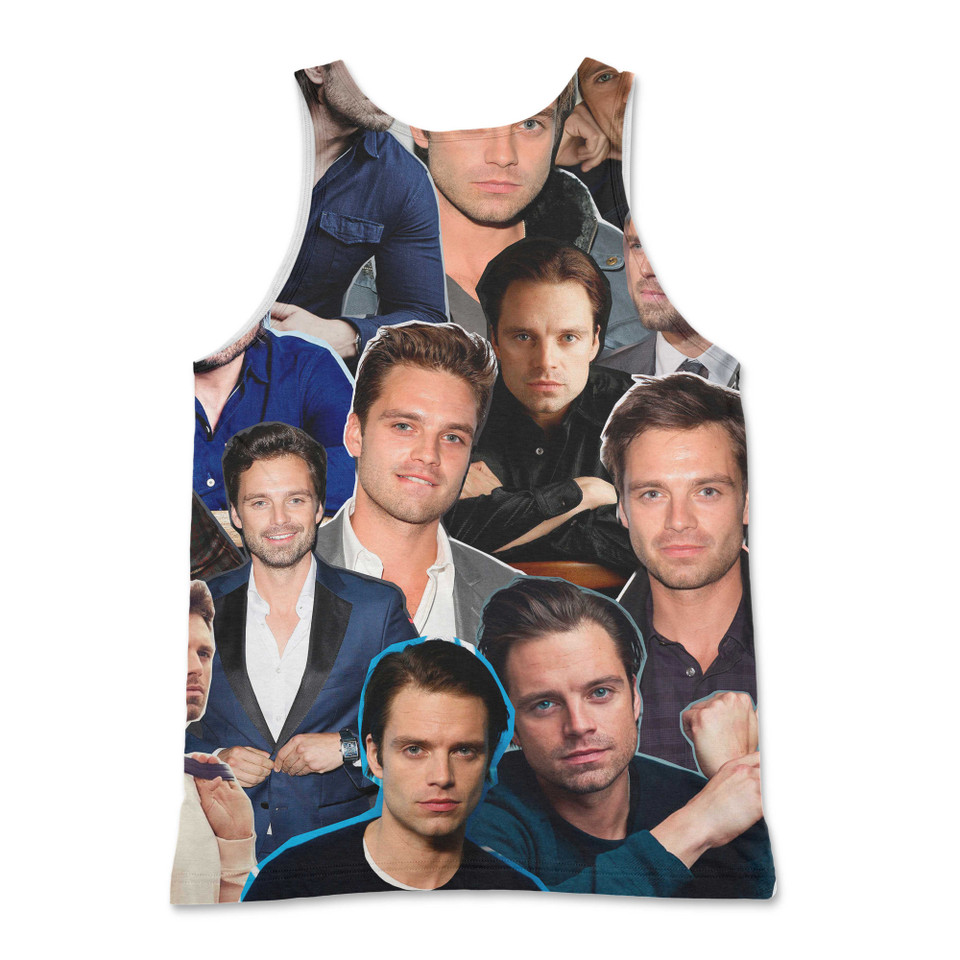 Sebastian Stan Photo Collage Tank Top Sebastian Stan Photo Collage Tank Top