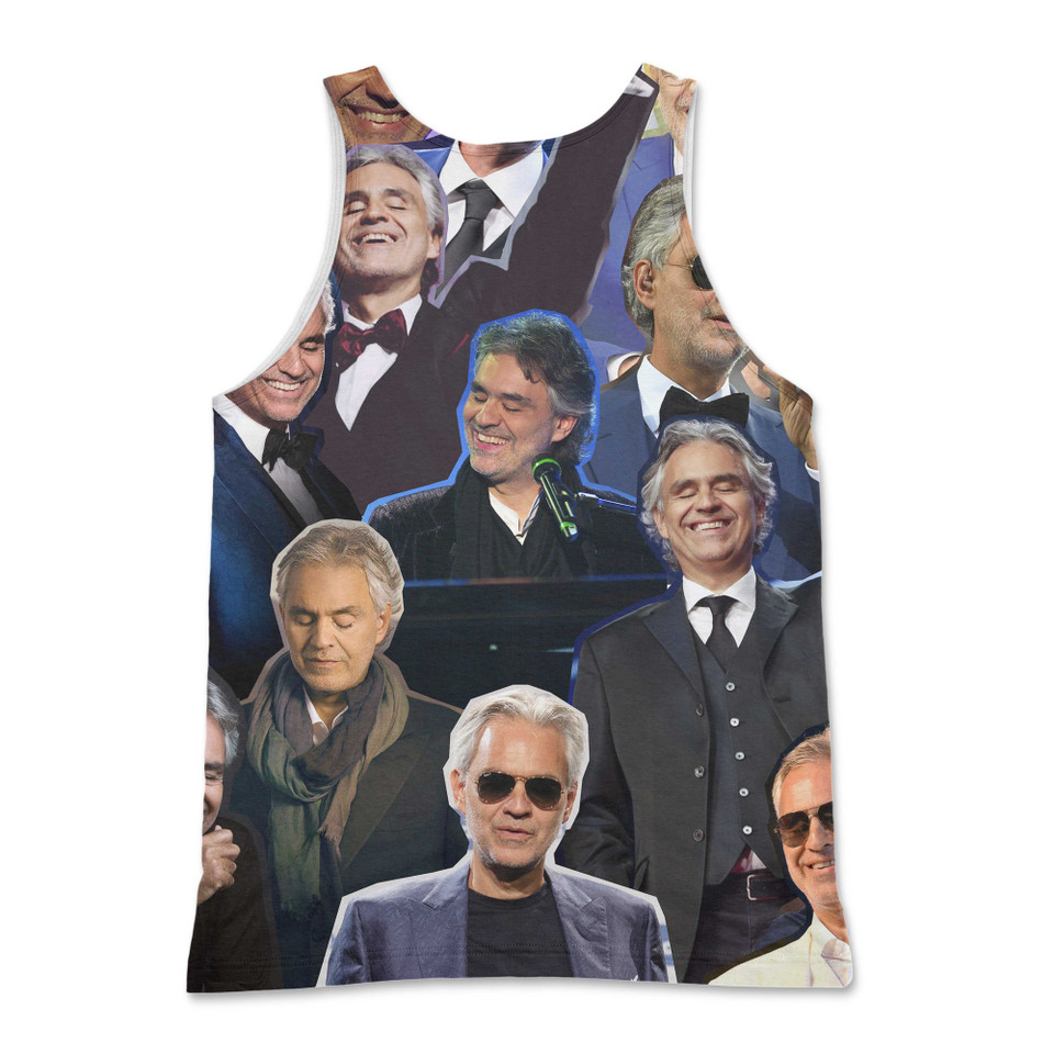 Andrea Bocelli Photo Collage Tank Top Andrea Bocelli Photo Collage Tank Top
