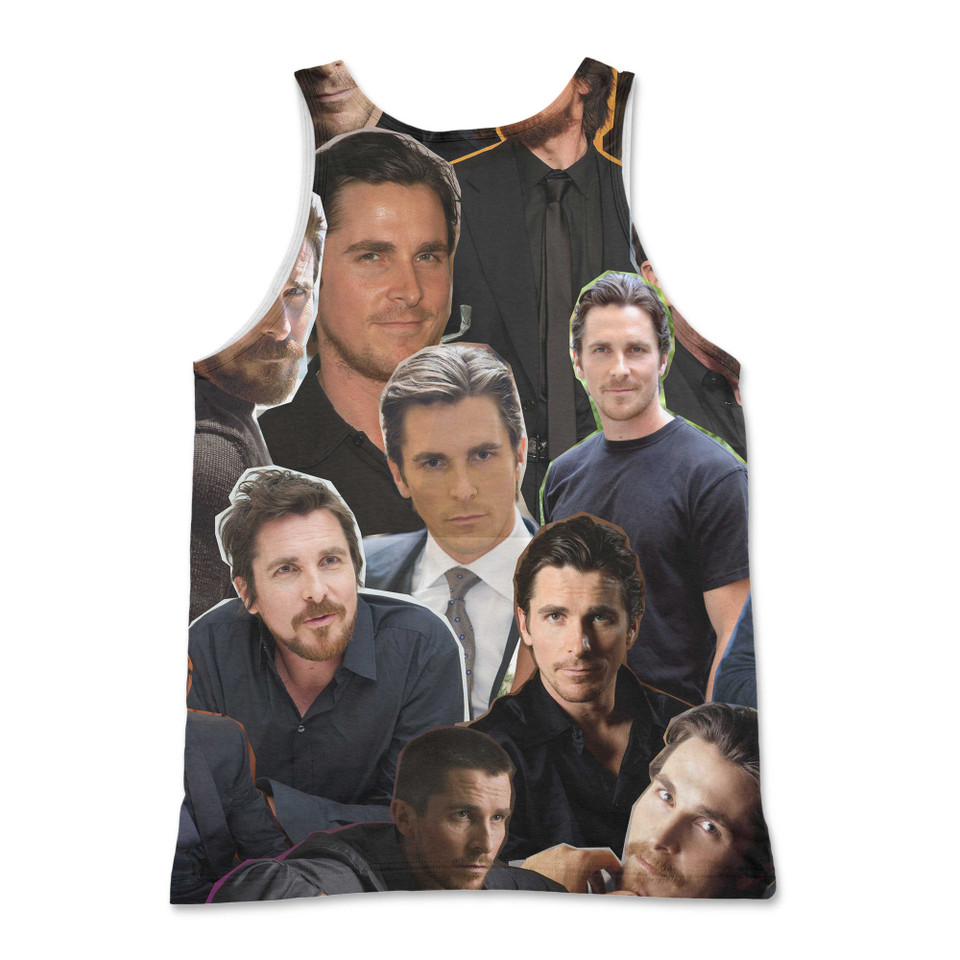 Christian Bale Photo Collage Tank Top Christian Bale Photo Collage Tank Top