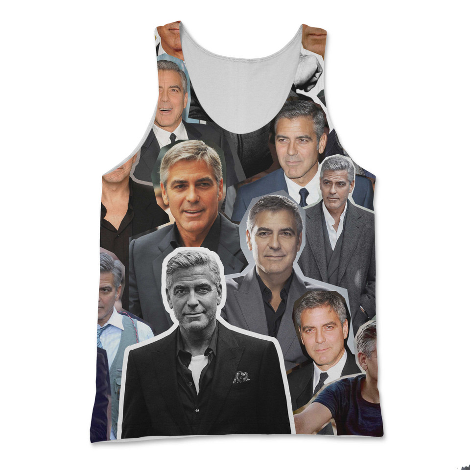 George Clooney Photo Collage Tank Top George Clooney Photo Collage Tank Top