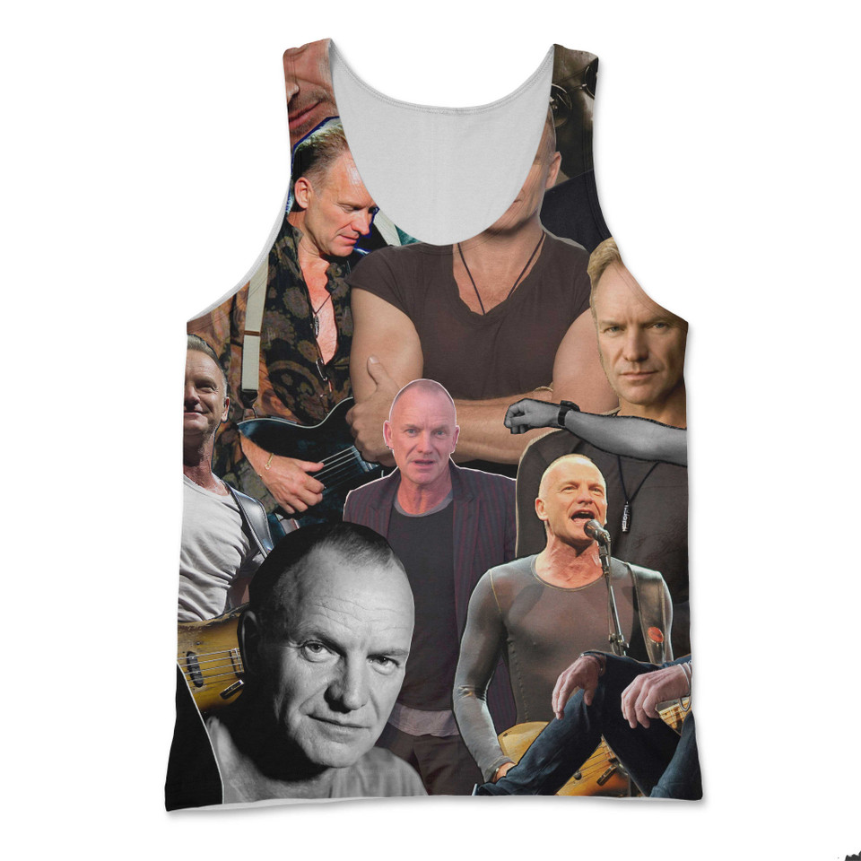 Sting Photo Collage Tank Top Sting Photo Collage Tank Top