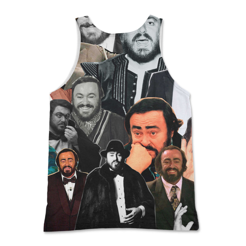 Luciano Pavarotti Photo Collage Tank Top Luciano Pavarotti Photo Collage Tank Top