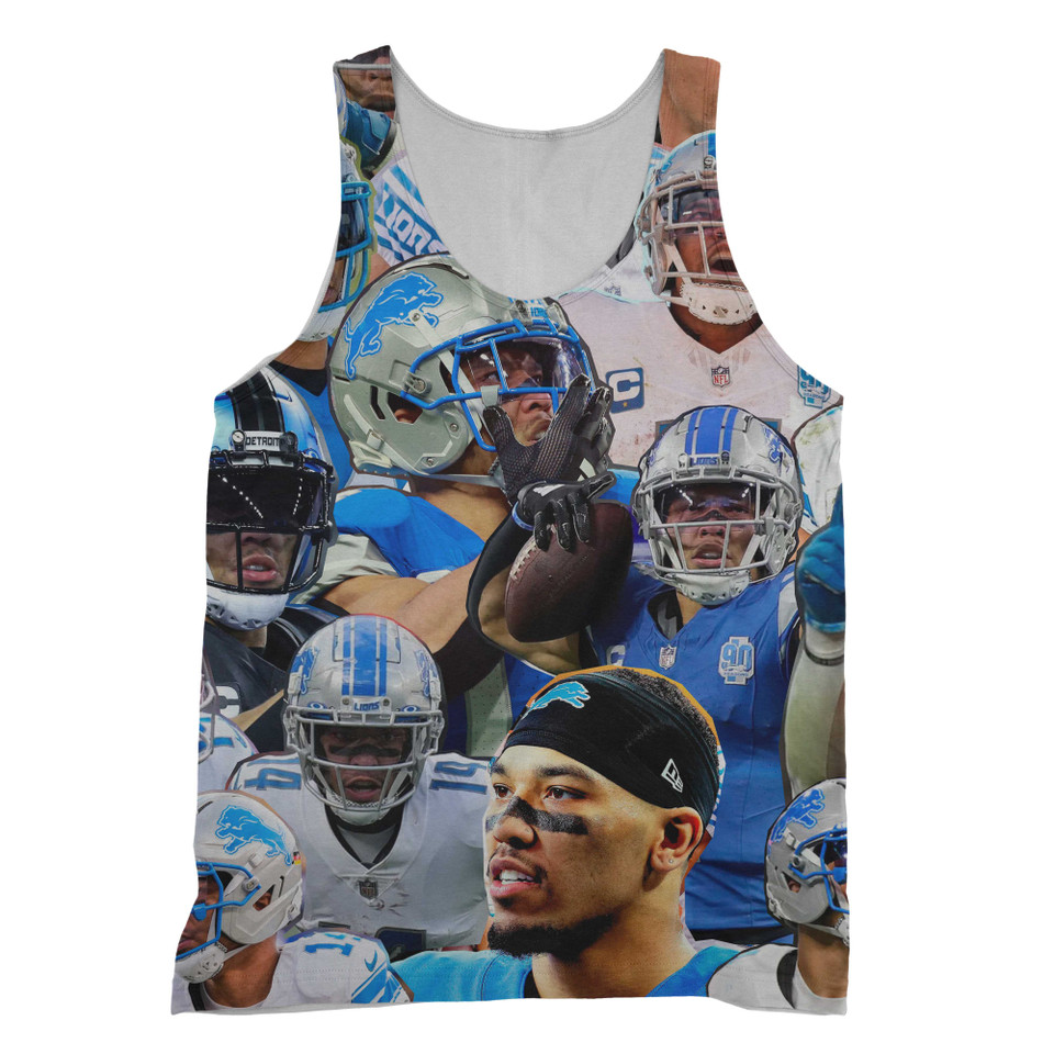 Amon-Ra St. Brown Photo Collage T-Shirt