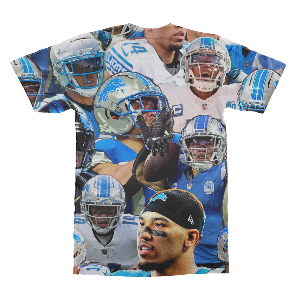 Amon-Ra St. Brown Photo Collage T-Shirt