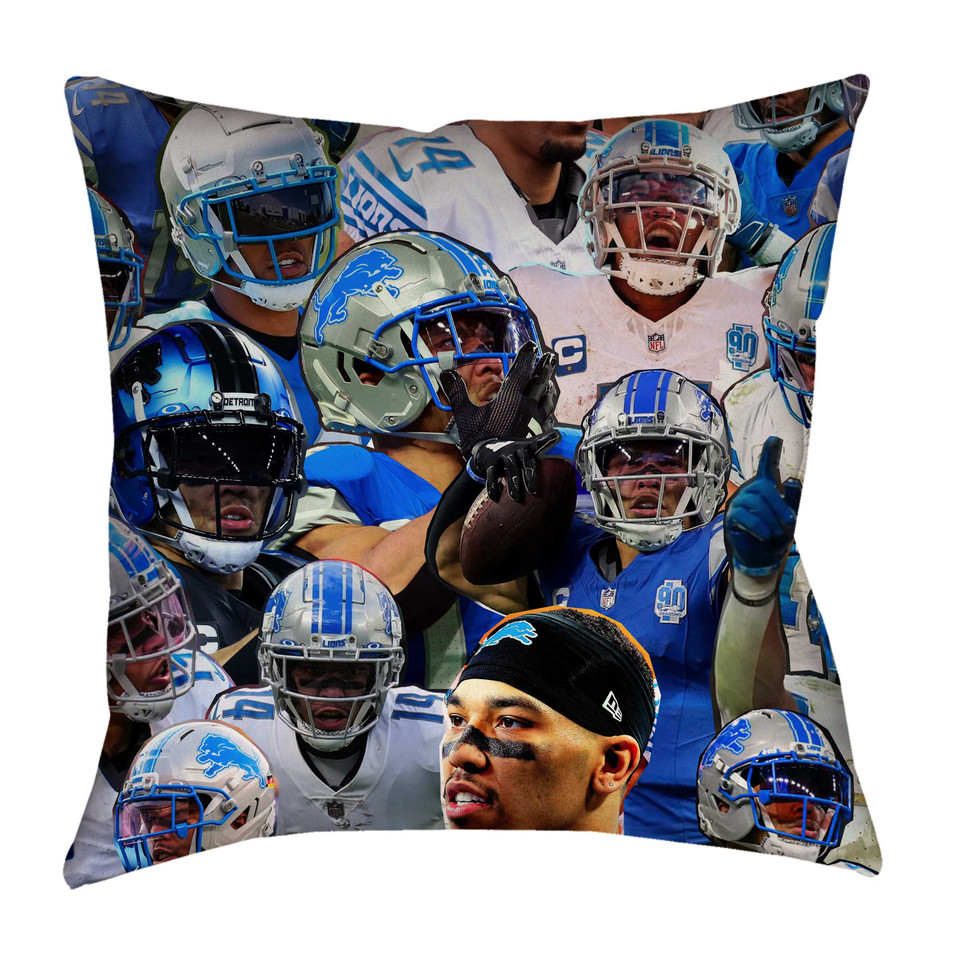 Amon-Ra St. Brown Photo Collage Pillowcase