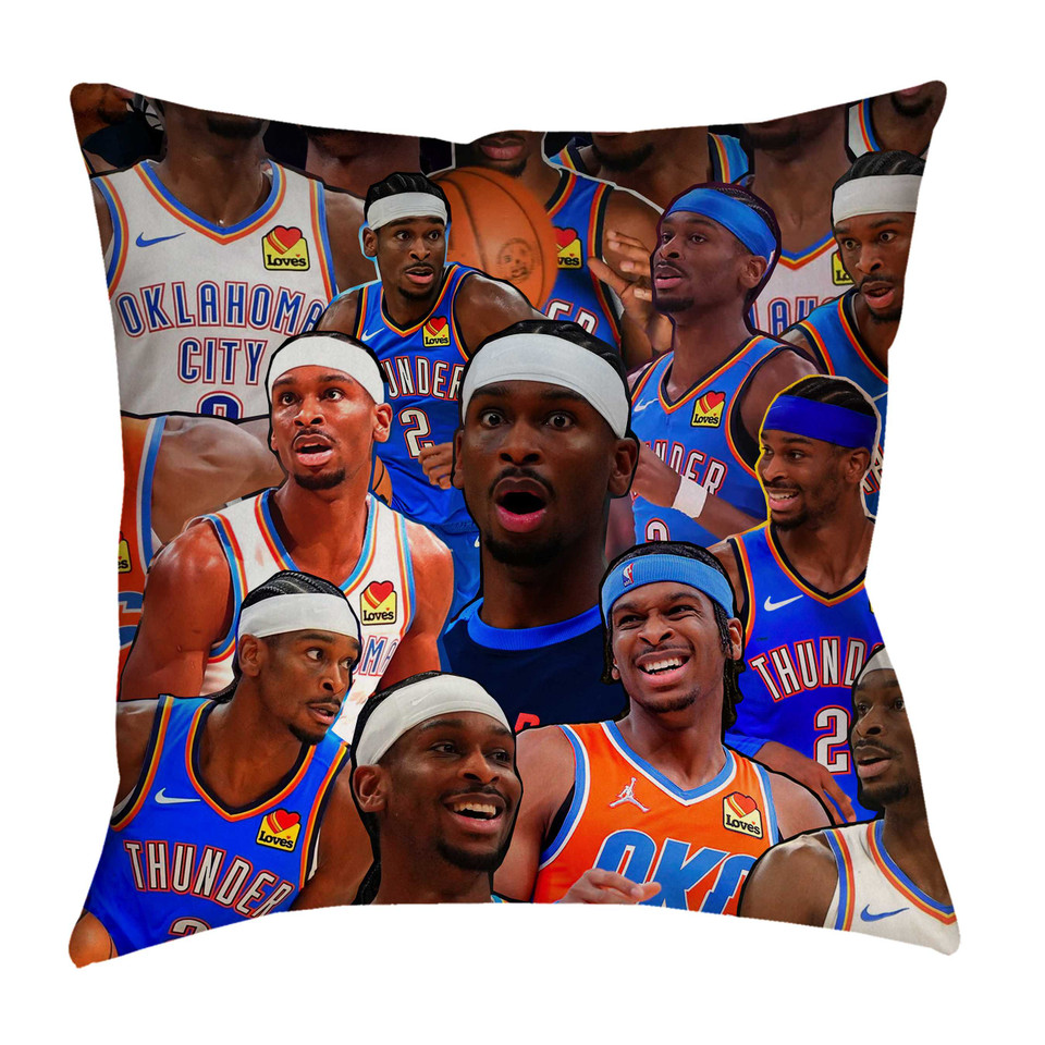 Shai Gilgeous Alexander Photo Collage Pillowcase