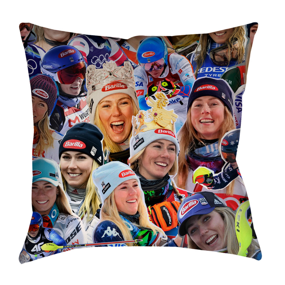 Mikaela Shiffrin Photo Collage Pillowcase