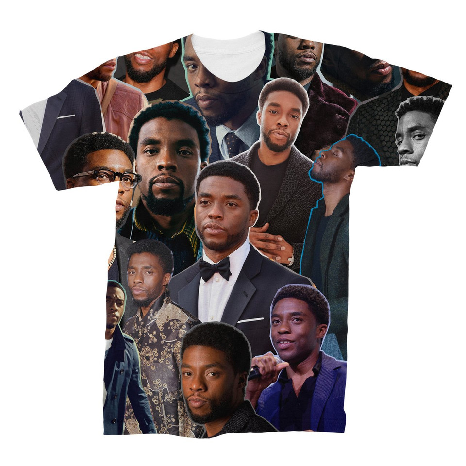 Chadwick Boseman Photo Collage T-Shirt