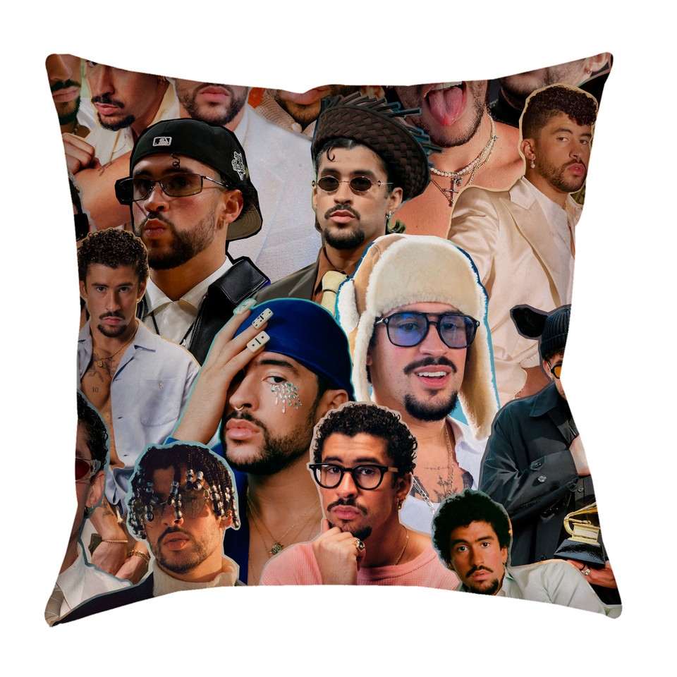 Bad Bunny Photo Collage Pillowcase