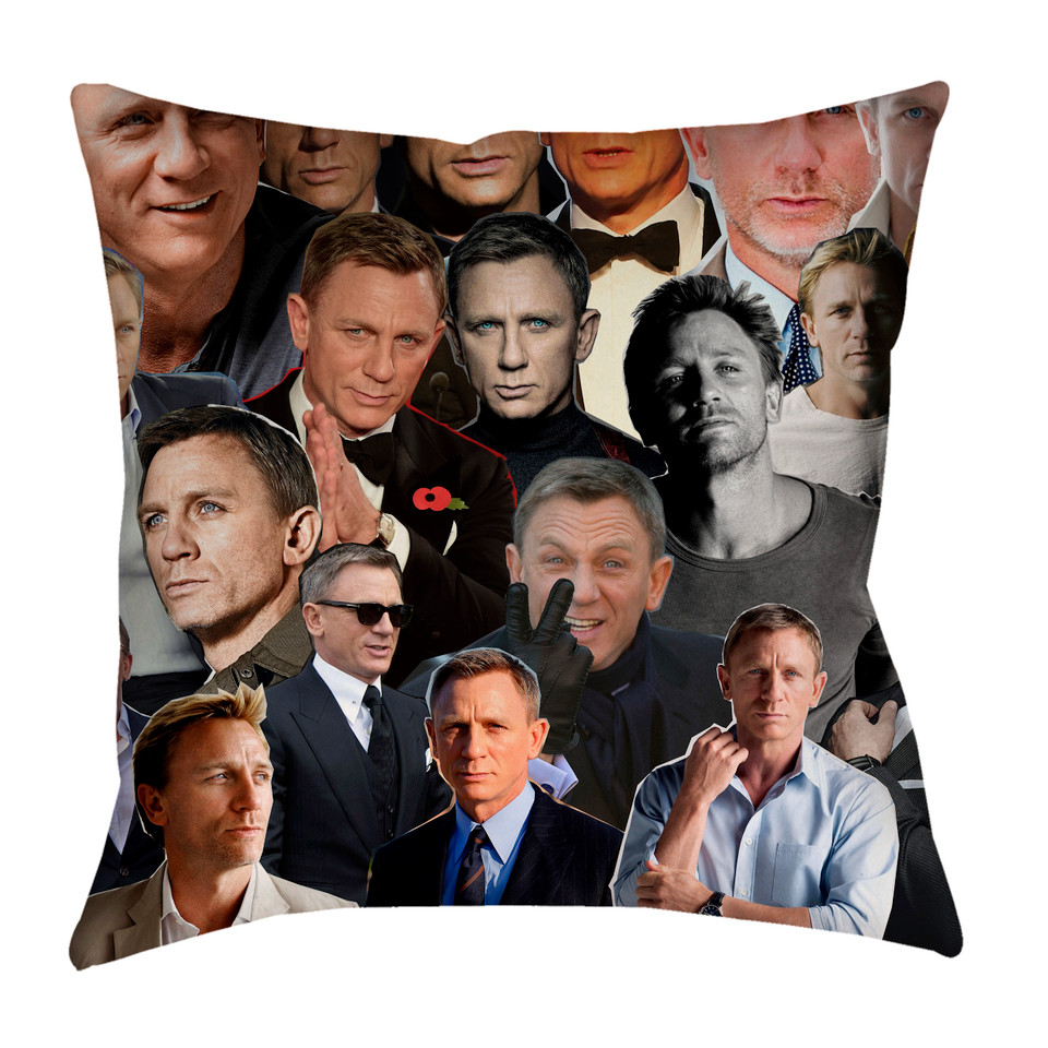 Daniel Craig Photo Collage Pillowcase Subliworks