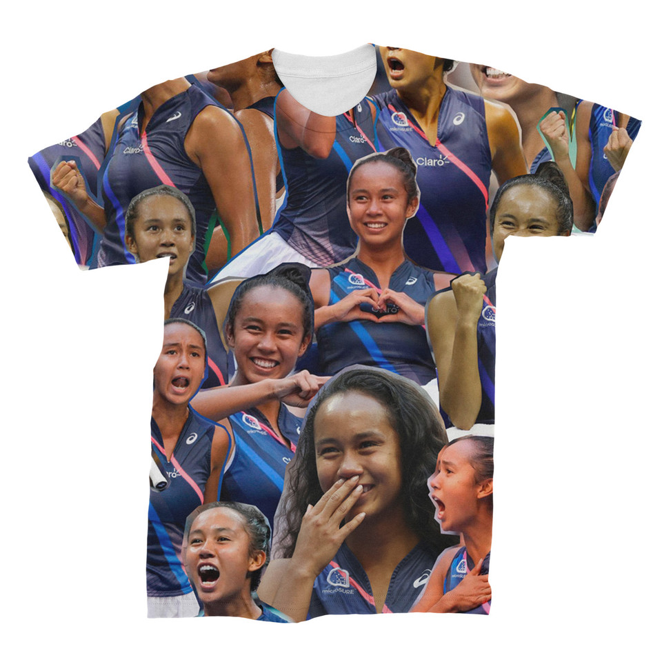 Leylah Fernandez Photo Collage T-Shirt front