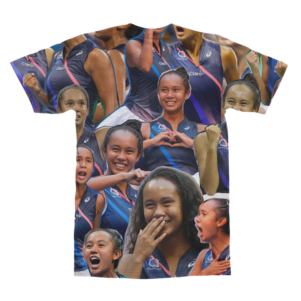 Leylah Fernandez Photo Collage T-Shirt back