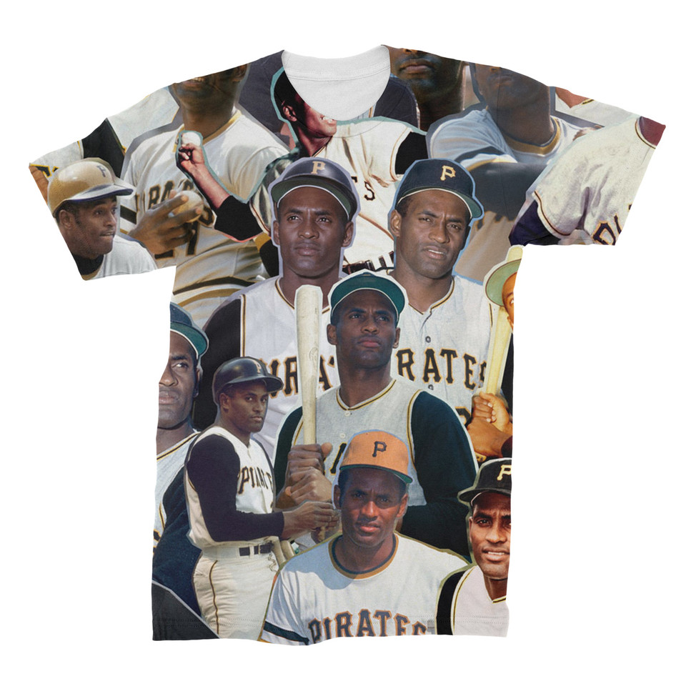 Roberto Clemente Photo Collage T-Shirt Front