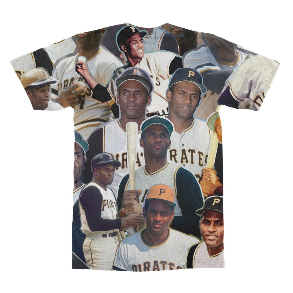 Roberto Clemente Photo Collage T-Shirt Back