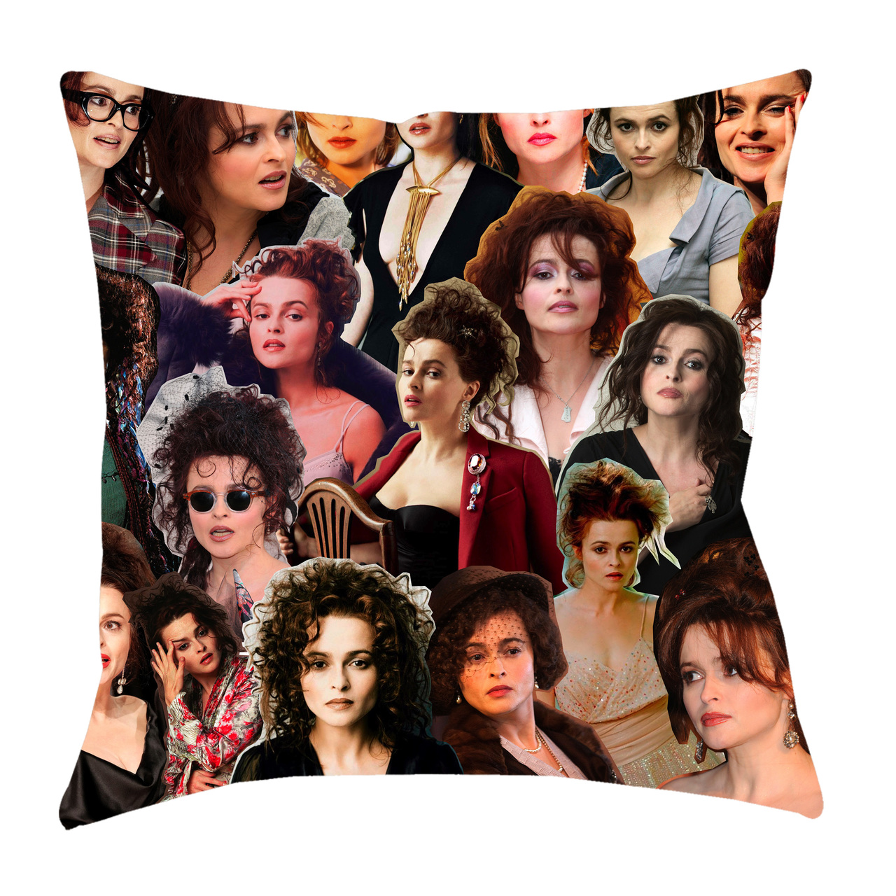 Helena Bonham Carter Photo Collage Pillowcase, image size:1280x1280