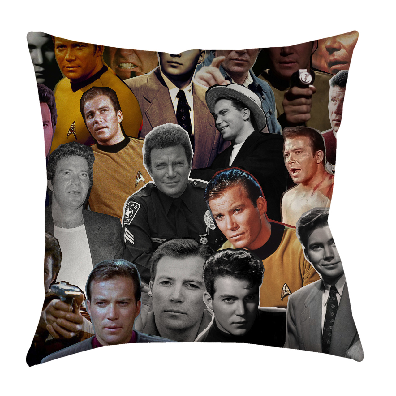 William Shatner Photo Collage Pillowcase Subliworks