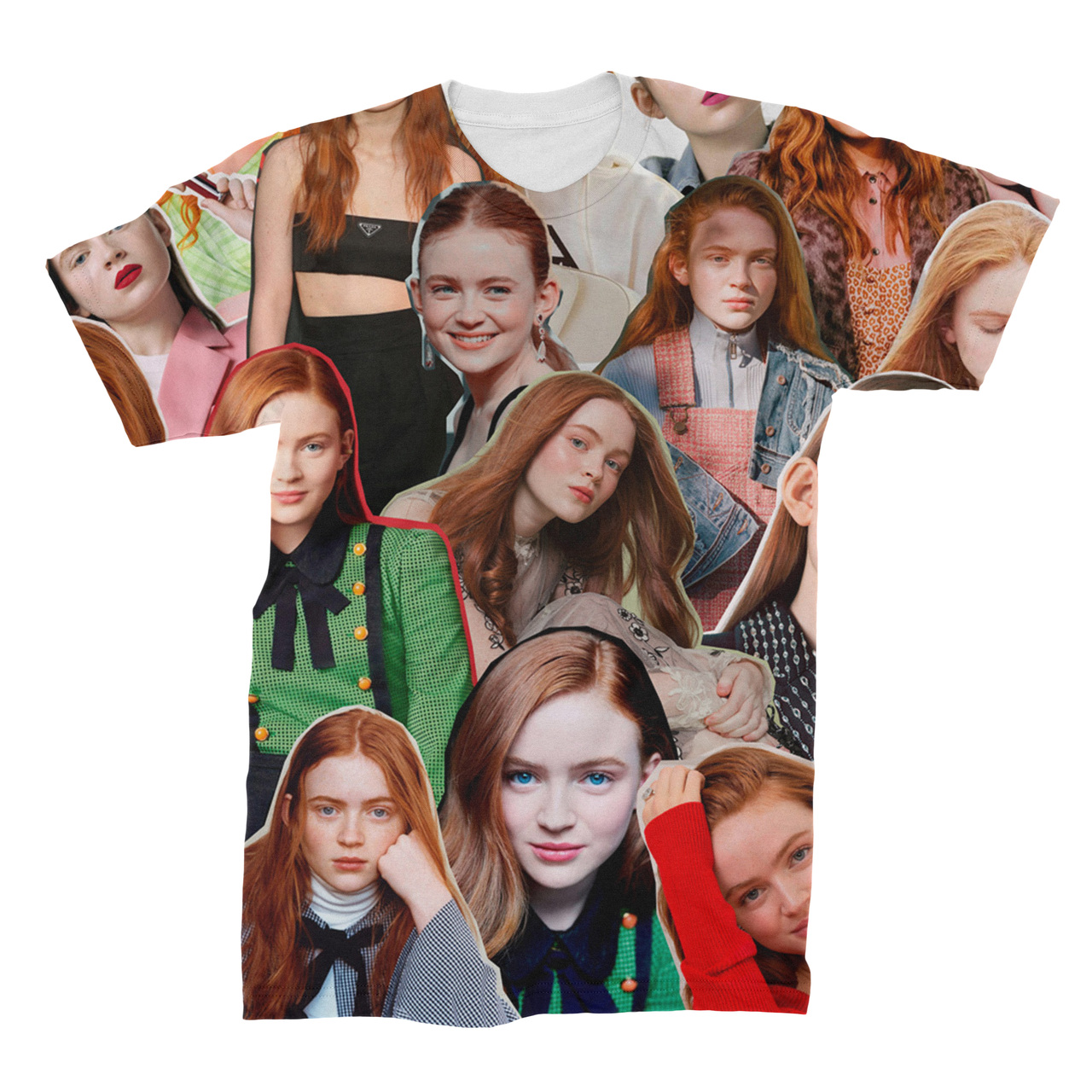 Sadie Sink Photo Collage T-Shirt