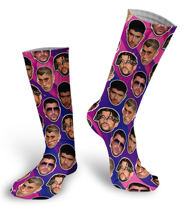 Bad Bunny faces Socks - Subliworks