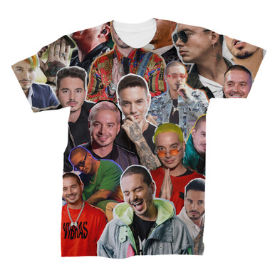 J Balvin Photo Collage T-Shirt - Subliworks