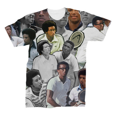Arthur Ashe Photo Collage T-Shirt - Subliworks