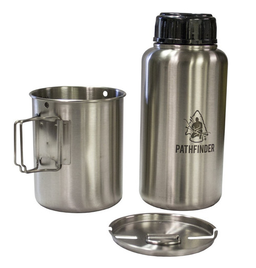 Pathfinder Stainless Steel Bottle & Nesting Cup Set Pathfinder Stainless Steel Bottle & Nesting Cup Set