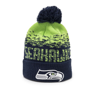 NEW ERA seattle seahawks NFL sport knit hat [navy/green]