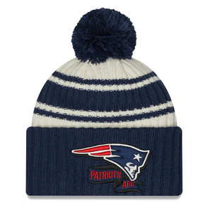 NEW ERA New England Patriots NFL sport knit bobble hat [navy/cream]