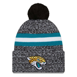 NEW ERA Jacksonville Jaguars NFL23 side-line sport knit bobble beanie hat [aqua/black/white]