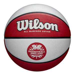 WILSON Clutch Basketball England Size 5 [white/red]