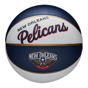 WILSON new orleans pelicans NBA retro mini basketball [white/navy]