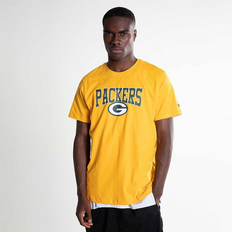 NEW ERA Green Bay Packers Team Script Tee Shirt [yellow]