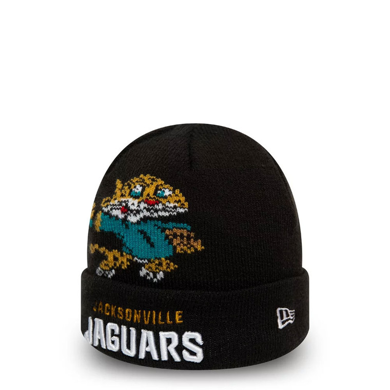 NEW ERA jacksonville jaguars NFL mascot kids cuff knit hat [black]