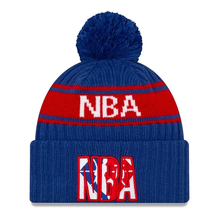 NEW ERA basketball NBA draft knit bobble hat [royal]