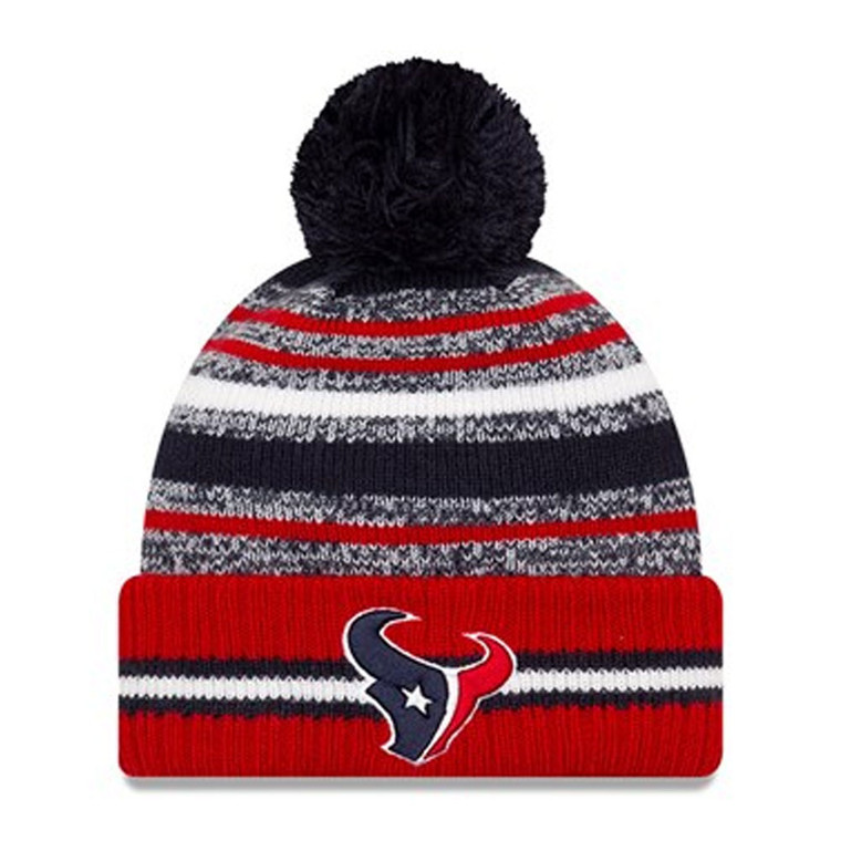 NEW ERA Houston Texans NFL sideline sport knit bobble hat [red/navy]