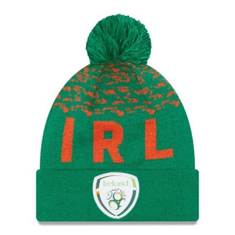 NEW ERA Ireland FAI Bobble Beanie Hat [green]