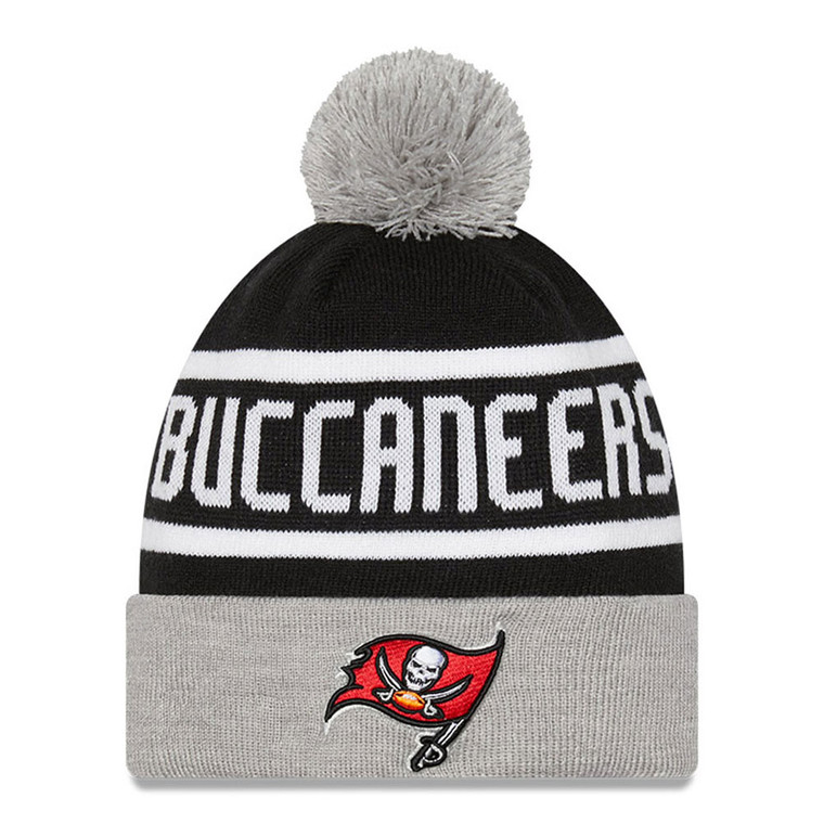 NEW ERA Tampa Bay Buccaneers NFL Bobble Beanie Hat [Grey/Black]