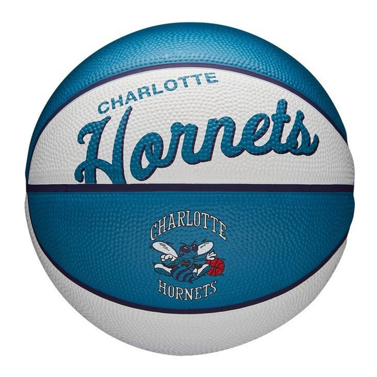 WILSON charlotte hornets NBA retro mini basketball [white/aqua]