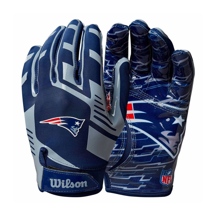 WILSON New England Partiots NFL stretch fit receivers gloves [youth]
