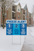24" x 18" Freeze Warning Bandit Signs - Freeze Alert Steps