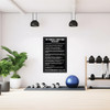 Fitness Center Rules Sign Black - 20" x 30"