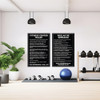 Fitness Center Rules Sign Black - 20" x 30"