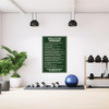 Fitness Center Rules Sign Dark Green - 20" x 30"