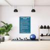 Fitness Center Rules Sign Dark Teal - 20" x 30"