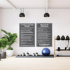 Fitness Center Rules Sign Grey - 20" x 30"