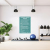 Fitness Center Rules Sign Teal - 20" x 30"
