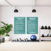 Fitness Center Rules Sign Teal - 20" x 30"