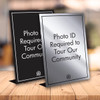 ID Required 4" x 6" Engraved Plastic Sign